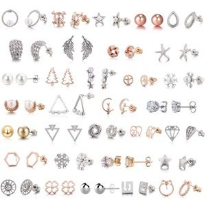 32 Pairs Stainless Steel Stud Earrings